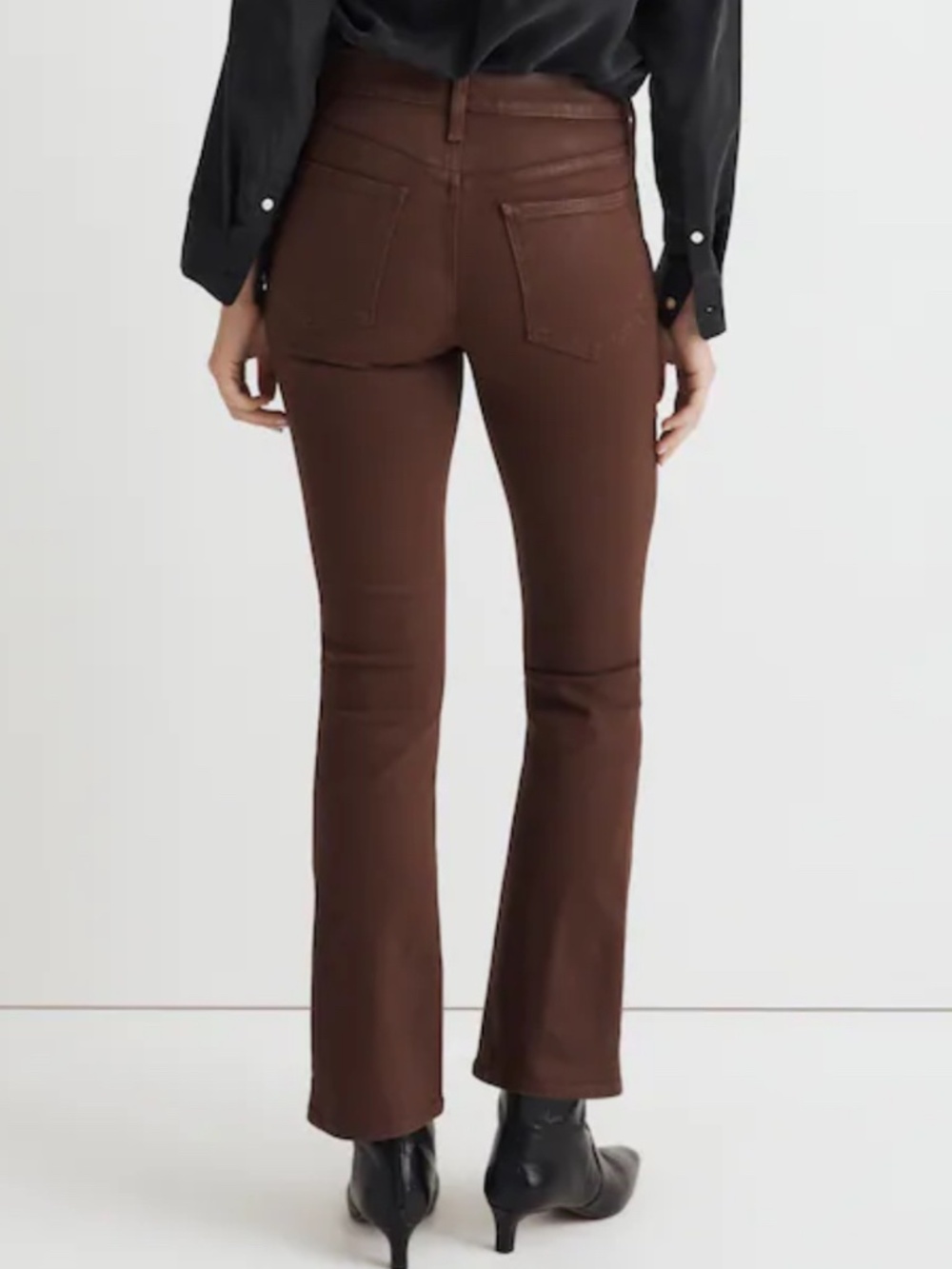 TRENDING RICH CHOCOLATE BROWN 🔥 MADEWELL MAGIC POCKETS COATED MID-RISE CROP